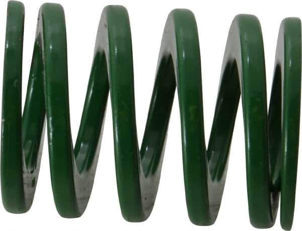 Dayton Lamina - 1-1/2" Hole Diam, 3/4" Rod Diam, 2" Free Length, Green Die Spring - 60.3 Lb Max Deflection, 0.8" Max Deflection, Light Duty, Chromium Vanadium Steel - Industrial Tool & Supply