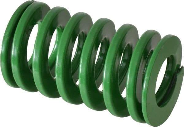 Dayton Lamina - 1-1/2" Hole Diam, 3/4" Rod Diam, 2-1/2" Free Length, Green Die Spring - 45.8 Lb Max Deflection, 1.01" Max Deflection, Light Duty, Chromium Vanadium Steel - Industrial Tool & Supply