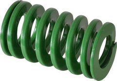 Dayton Lamina - 1-1/2" Hole Diam, 3/4" Rod Diam, 2-1/2" Free Length, Green Die Spring - 45.8 Lb Max Deflection, 1.01" Max Deflection, Light Duty, Chromium Vanadium Steel - Industrial Tool & Supply