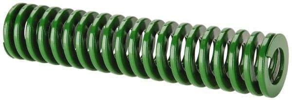 Dayton Lamina - 1-1/2" Hole Diam, 3/4" Rod Diam, 7" Free Length, Green Die Spring - 15 Lb Max Deflection, 2.8" Max Deflection, Light Duty, Chromium Vanadium Steel - Industrial Tool & Supply