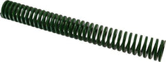 Dayton Lamina - 1-1/2" Hole Diam, 3/4" Rod Diam, 12" Free Length, Green Die Spring - 8.4 Lb Max Deflection, 4.8" Max Deflection, Light Duty, Chromium Vanadium Steel - Industrial Tool & Supply