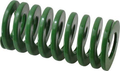 Dayton Lamina - 2" Hole Diam, 1" Rod Diam, 4" Free Length, Green Die Spring - 51.2 Lb Max Deflection, 1.61" Max Deflection, Light Duty, Chromium Vanadium Steel - Industrial Tool & Supply