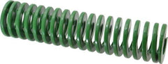 Dayton Lamina - 2" Hole Diam, 1" Rod Diam, 8" Free Length, Green Die Spring - 23.8 Lb Max Deflection, 3.2" Max Deflection, Light Duty, Chromium Vanadium Steel - Industrial Tool & Supply