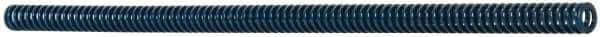 Dayton Lamina - 1/2" Hole Diam, 9/32" Rod Diam, 12" Free Length, Blue Die Spring - 1.24 Lb Max Deflection, 4.5" Max Deflection, Medium Duty, Chromium Vanadium Steel - Industrial Tool & Supply