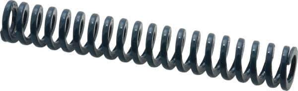 Dayton Lamina - 5/8" Hole Diam, 11/32" Rod Diam, 4" Free Length, Blue Die Spring - 7.6 Lb Max Deflection, 1.51" Max Deflection, Medium Duty, Chromium Vanadium Steel - Industrial Tool & Supply