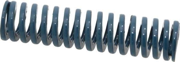 Dayton Lamina - 3/4" Hole Diam, 3/8" Rod Diam, 3" Free Length, Blue Die Spring - 14.1 Lb Max Deflection, 1.12" Max Deflection, Medium Duty, Chromium Vanadium Steel - Industrial Tool & Supply