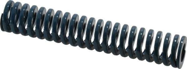 Dayton Lamina - 3/4" Hole Diam, 3/8" Rod Diam, 4" Free Length, Blue Die Spring - 10.6 Lb Max Deflection, 1.51" Max Deflection, Medium Duty, Chromium Vanadium Steel - Industrial Tool & Supply