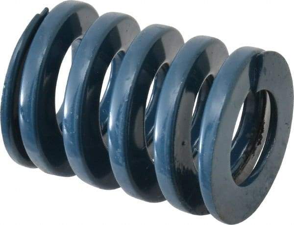 Dayton Lamina - 1" Hole Diam, 1/2" Rod Diam, 1-1/4" Free Length, Blue Die Spring - 71.2 Lb Max Deflection, 0.47" Max Deflection, Medium Duty, Chromium Vanadium Steel - Industrial Tool & Supply