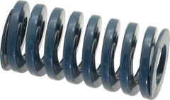 Dayton Lamina - 1" Hole Diam, 1/2" Rod Diam, 2" Free Length, Blue Die Spring - 41 Lb Max Deflection, 0.75" Max Deflection, Medium Duty, Chromium Vanadium Steel - Industrial Tool & Supply