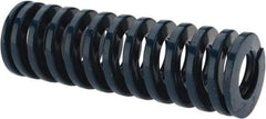 Dayton Lamina - 1" Hole Diam, 1/2" Rod Diam, 3" Free Length, Blue Die Spring - 25.8 Lb Max Deflection, 1.12" Max Deflection, Medium Duty, Chromium Vanadium Steel - Industrial Tool & Supply