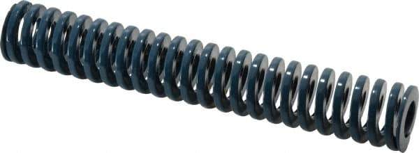 Dayton Lamina - 1" Hole Diam, 1/2" Rod Diam, 6" Free Length, Blue Die Spring - 12.4 Lb Max Deflection, 2.24" Max Deflection, Medium Duty, Chromium Vanadium Steel - Industrial Tool & Supply
