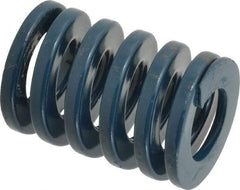 Dayton Lamina - 1-1/4" Hole Diam, 5/8" Rod Diam, 1-3/4" Free Length, Blue Die Spring - 77.9 Lb Max Deflection, 0.65" Max Deflection, Medium Duty, Chromium Vanadium Steel - Industrial Tool & Supply