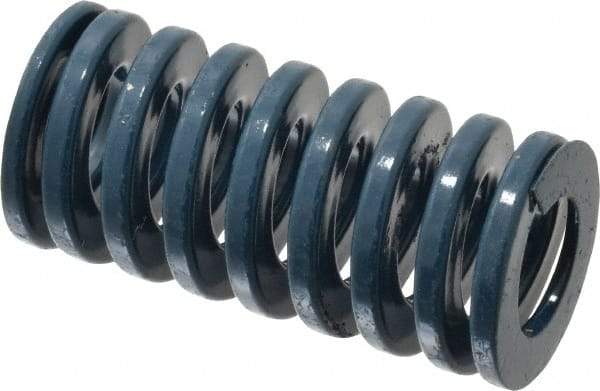Dayton Lamina - 1-1/4" Hole Diam, 5/8" Rod Diam, 2-1/2" Free Length, Blue Die Spring - 50.1 Lb Max Deflection, 0.94" Max Deflection, Medium Duty, Chromium Vanadium Steel - Industrial Tool & Supply