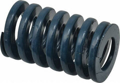 Dayton Lamina - 1-1/2" Hole Diam, 3/4" Rod Diam, 2-1/2" Free Length, Blue Die Spring - 73.5 Lb Max Deflection, 0.94" Max Deflection, Medium Duty, Chromium Vanadium Steel - Industrial Tool & Supply