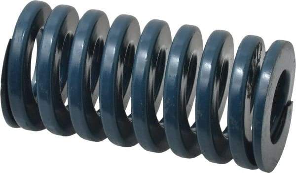 Dayton Lamina - 1-1/2" Hole Diam, 3/4" Rod Diam, 3" Free Length, Blue Die Spring - 60.1 Lb Max Deflection, 1.12" Max Deflection, Medium Duty, Chromium Vanadium Steel - Industrial Tool & Supply