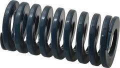Dayton Lamina - 2" Hole Diam, 1" Rod Diam, 4" Free Length, Blue Die Spring - 69.6 Lb Max Deflection, 1.51" Max Deflection, Medium Duty, Chromium Vanadium Steel - Industrial Tool & Supply