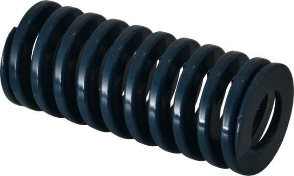 Dayton Lamina - 2" Hole Diam, 1" Rod Diam, 4-1/2" Free Length, Blue Die Spring - 61.2 Lb Max Deflection, 1.7" Max Deflection, Medium Duty, Chromium Vanadium Steel - Industrial Tool & Supply