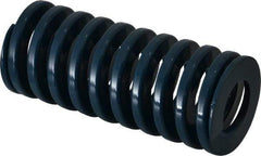 Dayton Lamina - 2" Hole Diam, 1" Rod Diam, 4-1/2" Free Length, Blue Die Spring - 61.2 Lb Max Deflection, 1.7" Max Deflection, Medium Duty, Chromium Vanadium Steel - Industrial Tool & Supply