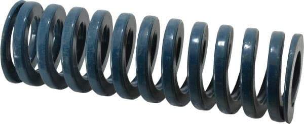 Dayton Lamina - 2-1/2" Hole Diam, 1-1/2" Rod Diam, 8" Free Length, Blue Die Spring - 55 Lb Max Deflection, 3" Max Deflection, Medium Duty, Chromium Vanadium Steel - Industrial Tool & Supply