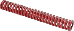 Dayton Lamina - 1/2" Hole Diam, 9/32" Rod Diam, 3-1/2" Free Length, Red Die Spring - 6.2 Lb Max Deflection, 1.05" Max Deflection, Heavy Duty, Chromium Vanadium Steel - Industrial Tool & Supply