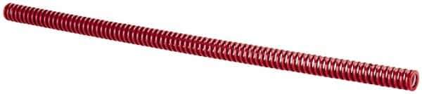 Dayton Lamina - 1/2" Hole Diam, 9/32" Rod Diam, 12" Free Length, Red Die Spring - 1.77 Lb Max Deflection, 3.6" Max Deflection, Heavy Duty, Chromium Vanadium Steel - Industrial Tool & Supply