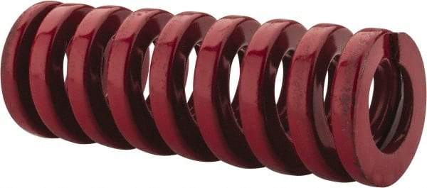 Dayton Lamina - 3/4" Hole Diam, 3/8" Rod Diam, 2" Free Length, Red Die Spring - 57.8 Lb Max Deflection, 0.6" Max Deflection, Heavy Duty, Chromium Vanadium Steel - Industrial Tool & Supply