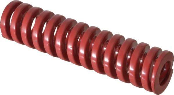 Dayton Lamina - 3/4" Hole Diam, 3/8" Rod Diam, 3" Free Length, Red Die Spring - 36.2 Lb Max Deflection, 0.9" Max Deflection, Heavy Duty, Chromium Vanadium Steel - Industrial Tool & Supply