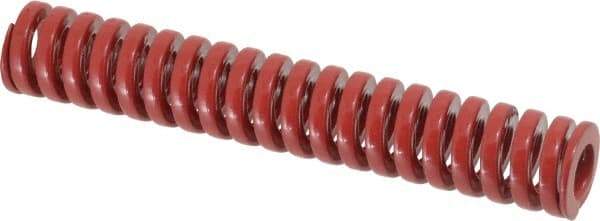 Dayton Lamina - 3/4" Hole Diam, 3/8" Rod Diam, 4-1/2" Free Length, Red Die Spring - 23.7 Lb Max Deflection, 1.35" Max Deflection, Heavy Duty, Chromium Vanadium Steel - Industrial Tool & Supply