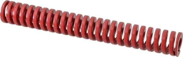 Dayton Lamina - 3/4" Hole Diam, 3/8" Rod Diam, 5-1/2" Free Length, Red Die Spring - 19.3 Lb Max Deflection, 1.65" Max Deflection, Heavy Duty, Chromium Vanadium Steel - Industrial Tool & Supply