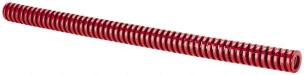 Dayton Lamina - 3/4" Hole Diam, 3/8" Rod Diam, 12" Free Length, Red Die Spring - 8.6 Lb Max Deflection, 3.6" Max Deflection, Heavy Duty, Chromium Vanadium Steel - Industrial Tool & Supply
