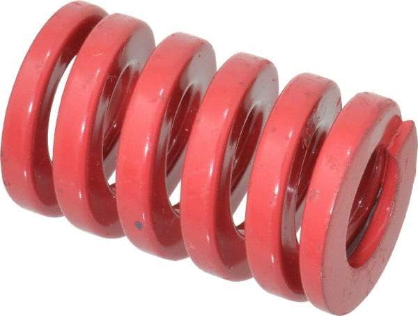 Dayton Lamina - 1" Hole Diam, 1/2" Rod Diam, 1-1/2" Free Length, Red Die Spring - 127 Lb Max Deflection, 0.45" Max Deflection, Heavy Duty, Chromium Vanadium Steel - Industrial Tool & Supply