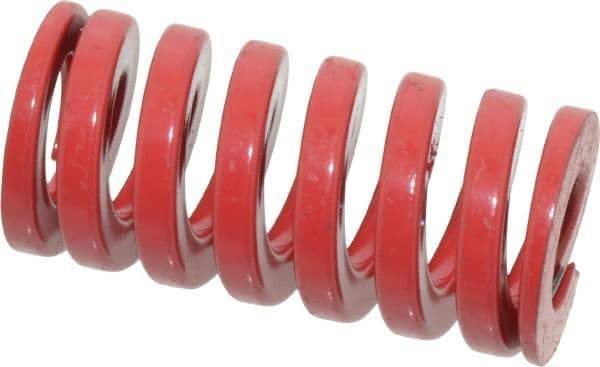 Dayton Lamina - 1" Hole Diam, 1/2" Rod Diam, 2" Free Length, Red Die Spring - 89.4 Lb Max Deflection, 0.6" Max Deflection, Heavy Duty, Chromium Vanadium Steel - Industrial Tool & Supply