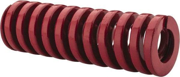Dayton Lamina - 1" Hole Diam, 1/2" Rod Diam, 3" Free Length, Red Die Spring - 57 Lb Max Deflection, 0.9" Max Deflection, Heavy Duty, Chromium Vanadium Steel - Industrial Tool & Supply