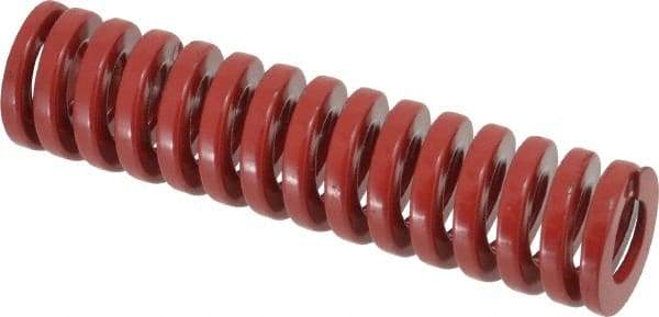 Dayton Lamina - 1" Hole Diam, 1/2" Rod Diam, 4" Free Length, Red Die Spring - 41.8 Lb Max Deflection, 1.2" Max Deflection, Heavy Duty, Chromium Vanadium Steel - Industrial Tool & Supply