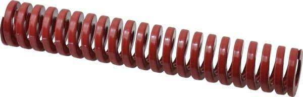 Dayton Lamina - 1" Hole Diam, 1/2" Rod Diam, 6" Free Length, Red Die Spring - 27.5 Lb Max Deflection, 1.8" Max Deflection, Heavy Duty, Chromium Vanadium Steel - Industrial Tool & Supply