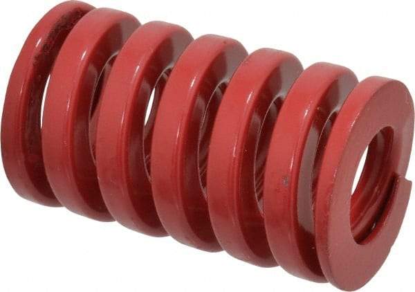 Dayton Lamina - 1-1/2" Hole Diam, 3/4" Rod Diam, 2-1/2" Free Length, Red Die Spring - 153 Lb Max Deflection, 0.76" Max Deflection, Heavy Duty, Chromium Vanadium Steel - Industrial Tool & Supply