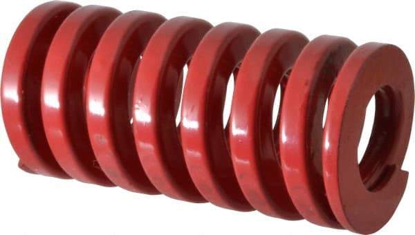 Dayton Lamina - 1-1/2" Hole Diam, 3/4" Rod Diam, 3" Free Length, Red Die Spring - 125 Lb Max Deflection, 0.9" Max Deflection, Heavy Duty, Chromium Vanadium Steel - Industrial Tool & Supply
