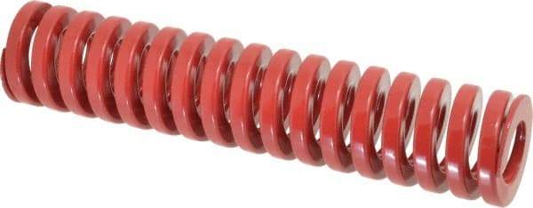 Dayton Lamina - 1-1/2" Hole Diam, 3/4" Rod Diam, 7" Free Length, Red Die Spring - 50.3 Lb Max Deflection, 2.1" Max Deflection, Heavy Duty, Chromium Vanadium Steel - Industrial Tool & Supply