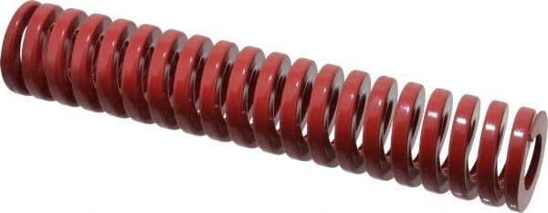 Dayton Lamina - 1-1/2" Hole Diam, 3/4" Rod Diam, 8" Free Length, Red Die Spring - 43.8 Lb Max Deflection, 2.4" Max Deflection, Heavy Duty, Chromium Vanadium Steel - Industrial Tool & Supply