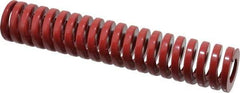 Dayton Lamina - 1-1/2" Hole Diam, 3/4" Rod Diam, 8" Free Length, Red Die Spring - 43.8 Lb Max Deflection, 2.4" Max Deflection, Heavy Duty, Chromium Vanadium Steel - Industrial Tool & Supply