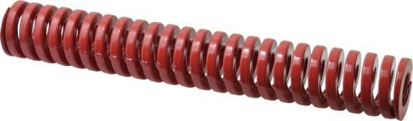 Dayton Lamina - 1-1/2" Hole Diam, 3/4" Rod Diam, 10" Free Length, Red Die Spring - 34.6 Lb Max Deflection, 3" Max Deflection, Heavy Duty, Chromium Vanadium Steel - Industrial Tool & Supply