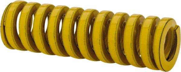 Dayton Lamina - 5/8" Hole Diam, 11/32" Rod Diam, 2" Free Length, Yellow Die Spring - 31.7 Lb Max Deflection, 0.5" Max Deflection, Extra Heavy Duty, Chromium Vanadium Steel - Industrial Tool & Supply