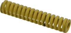 Dayton Lamina - 5/8" Hole Diam, 11/32" Rod Diam, 3" Free Length, Yellow Die Spring - 20.3 Lb Max Deflection, 0.75" Max Deflection, Extra Heavy Duty, Chromium Vanadium Steel - Industrial Tool & Supply
