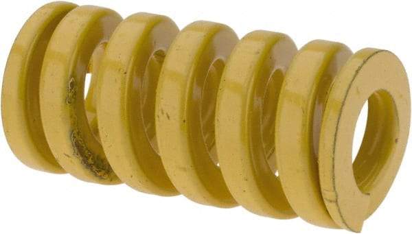Dayton Lamina - 3/4" Hole Diam, 3/8" Rod Diam, 1-1/2" Free Length, Yellow Die Spring - 111 Lb Max Deflection, 0.37" Max Deflection, Extra Heavy Duty, Chromium Vanadium Steel - Industrial Tool & Supply