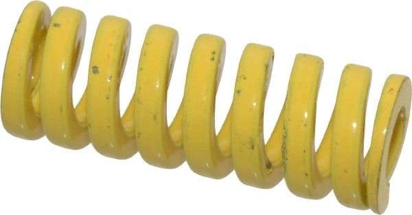 Dayton Lamina - 3/4" Hole Diam, 3/8" Rod Diam, 2" Free Length, Yellow Die Spring - 79.7 Lb Max Deflection, 0.5" Max Deflection, Extra Heavy Duty, Chromium Vanadium Steel - Industrial Tool & Supply