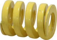 Dayton Lamina - 1" Hole Diam, 1/2" Rod Diam, 1-1/2" Free Length, Yellow Die Spring - 160 Lb Max Deflection, 0.37" Max Deflection, Extra Heavy Duty, Chromium Vanadium Steel - Industrial Tool & Supply