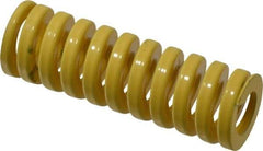 Dayton Lamina - 1" Hole Diam, 1/2" Rod Diam, 3" Free Length, Yellow Die Spring - 71.4 Lb Max Deflection, 0.75" Max Deflection, Extra Heavy Duty, Chromium Vanadium Steel - Industrial Tool & Supply