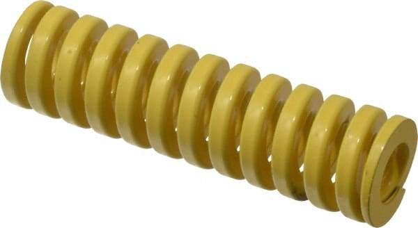 Dayton Lamina - 1" Hole Diam, 1/2" Rod Diam, 3-1/2" Free Length, Yellow Die Spring - 60.2 Lb Max Deflection, 0.88" Max Deflection, Extra Heavy Duty, Chromium Vanadium Steel - Industrial Tool & Supply