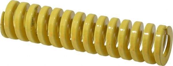 Dayton Lamina - 1" Hole Diam, 1/2" Rod Diam, 4" Free Length, Yellow Die Spring - 52 Lb Max Deflection, 1" Max Deflection, Extra Heavy Duty, Chromium Vanadium Steel - Industrial Tool & Supply