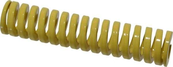 Dayton Lamina - 1" Hole Diam, 1/2" Rod Diam, 4-1/2" Free Length, Yellow Die Spring - 46.2 Lb Max Deflection, 1.12" Max Deflection, Extra Heavy Duty, Chromium Vanadium Steel - Industrial Tool & Supply